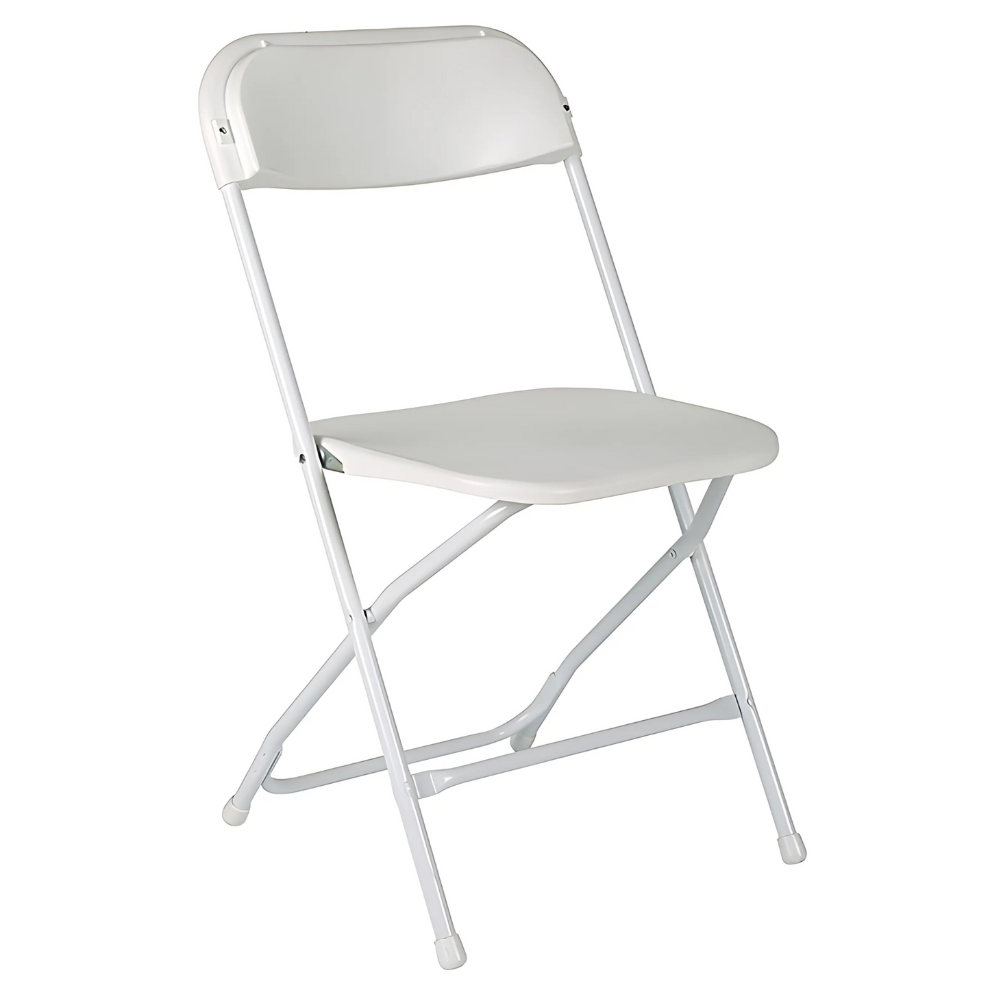 White Flat Back Folding Chair